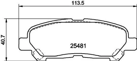 Колодки тормозные дисковые задние Toyota Highlander 2.7, 3.5 (09-)  NISSHINBO Nisshinbo NP1122