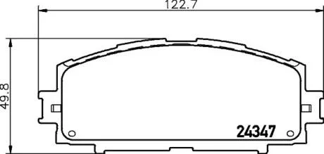 Колодки гальмівні дискові передние Toyota Yaris 1.3, 1.5 (12-) NISSHINBO Nisshinbo NP1128
