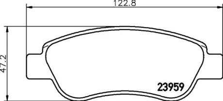 Колодки тормозные дисковые передние PEUGEOT 107 (05-), 108 (14-)  NISSHINBO Nisshinbo NP1138