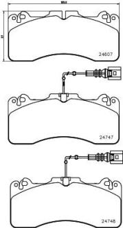 Колодки тормозные дисковые передние Lexus GS (15-), LS (12-) Nisshinbo NP1161