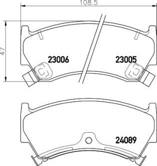 Колодки гальмівні дискові передние Nissan Almera 1.4, 1.6 (95-00) Nisshinbo NP2007