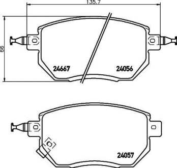 Колодки тормозные дисковые передние Nissan Murano, Qashqai 2.5, 3.5 (07-) Nisshinbo NP2024