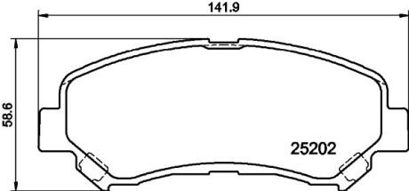 Колодки тормозные дисковые передние Nissan Qashqai, X-Trail 1.6, 2.0, 2.5 (07-) Nisshinbo NP2048