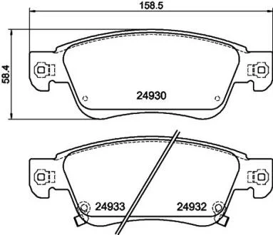Колодки тормозные дисковые передние Infiniti FX37, FX50 3.7 (08-) NISSHINBO Nisshinbo NP2056