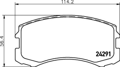 Колодки гальмівні дискові передні Mitsubishi Lancer 1.3, 1.6 (03-) Nisshinbo NP3005