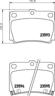 Колодки тормозные дисковые задние Mitsubishi Pajero Sport II 2.5, 3.0 (08-), Sport III 2.4, 2.5, 3.0 (15-) Nisshinbo NP3008 (фото 1)