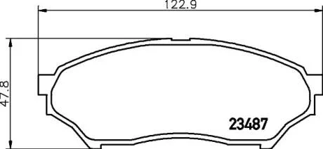 Колодки тормозные дисковые передние Mitsubishi Pajero 1.8, 2.0 (99-07)  NISSHINBO Nisshinbo NP3015