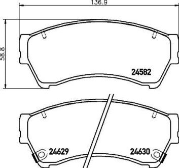 Колодки гальмівні дискові передние Mazda 6 1.8 2.0, 2.2 (07-) Nisshinbo NP5017