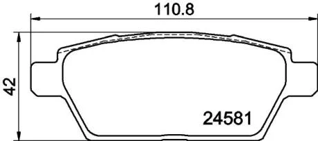 Колодки гальмівні дискові задні Mazda 6 2.3, 3.7 (05-) NISSHINBO Nisshinbo NP5026