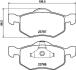 Колодки гальмівні дискові передние Mazda Tribute 2.0, 3.0 (06-08)/Ford KA 1.2, 1.3 (08-) Nisshinbo NP5028 (фото 1)