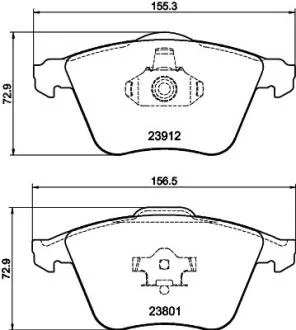 Колодки тормозные дисковые передние Mazda 3, 5 1.4, 1.6, 1.8, 2.0 (04-) NISSHINBO Nisshinbo NP5033