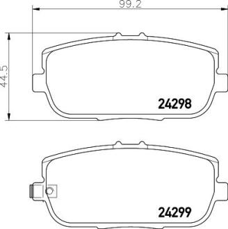 Колодки тормозные дисковые задние Mazda MX-5 1.8, 2.0 (05-) Nisshinbo NP5043