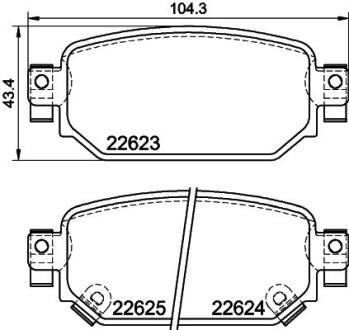 Фото колодки тормозные дисковые задние Mazda 3 (13-), CX-3 (15-) Nisshinbo NP5072 Колодки тормозные дисковые задние Mazda 3 (13-), CX-3 (15-) Nisshinbo NP5072