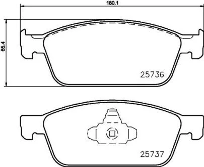 Колодки гальмівні дискові передні Strong Ceramic Ford Kuga II (12-), Ford Focus III (10-)  NISSHINBO Nisshinbo NP5074SC