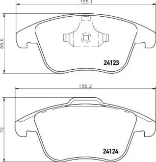Колодки тормозные дисковые передние Ford Galaxy (06-15)/Mondeo (07-15)/S-Max (06-14)/Citroen C5(01-)/Peugeot 407 SW (04-10) NISSHINBO Nisshinbo NP5077
