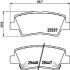 Колодки тормозные дисковые задние Hyundai Accent, i40/Kia Rio/Ssang Yong 1.4, 1.6, 1.7, 2.0 (10-) Nisshinbo NP6036 (фото 1)