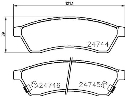 Колодки тормозные дисковые задние Chevrolet Epica 2.0, 2.5 (06-) NISSHINBO Nisshinbo NP6078