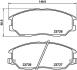 Колодки гальмівні дискові передние Hyundai Terracan 2.9, 3.5 (03-06) Nisshinbo NP6092 (фото 1)
