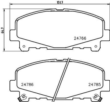 Колодки тормозные дисковые передние Honda Accord VIII 2.0, 2.4 универсал (08-) Nisshinbo NP8035