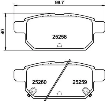 Колодки тормозные дисковые задние Suzuki Swift 1.2, SX-4 1.6 (10-) NISSHINBO Nisshinbo NP9016