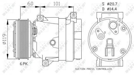 Компресор кондиціонера NRF 32102