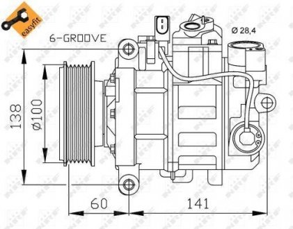 Компресор кондиціонера NRF 32263