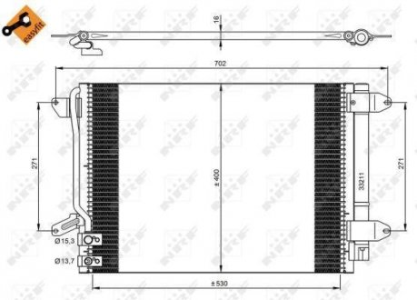 Радіатор кондиціонера NRF 350028