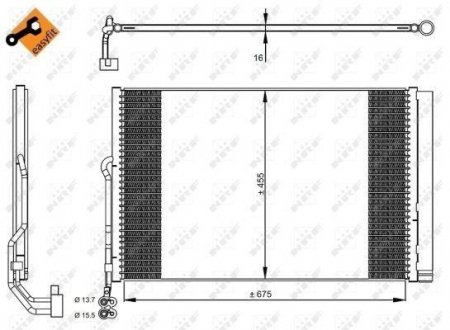 Радіатор кондиціонера NRF 350324