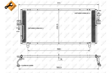 Конденсер кондіционера (Nissens) NRF 35195