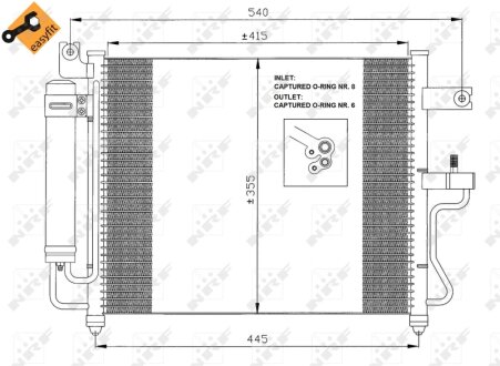 Конденсер кондиціонера NRF 35428