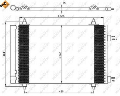 Радіатор кондиціонера NRF 35611