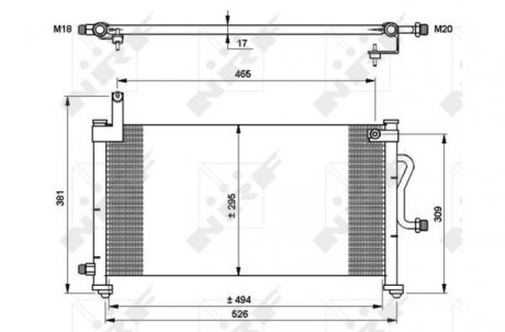 Конденсер кондіционера (вир-во Nissens) NRF 35765