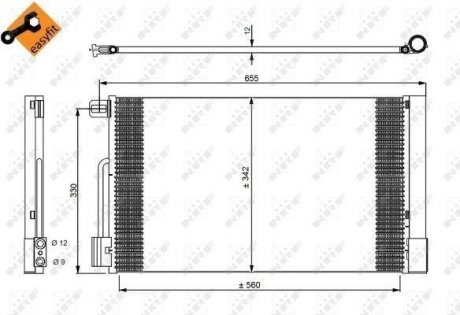 Радіатор кондиціонера NRF 35777