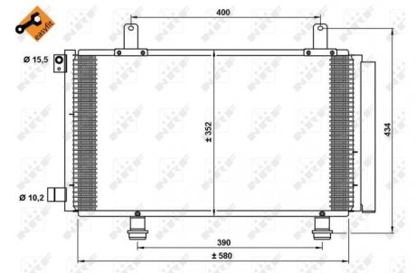 Конденсер кондіционера NRF 35782