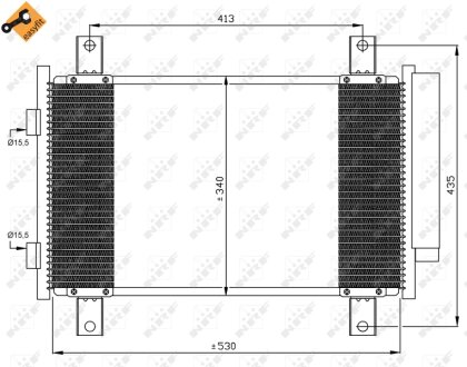 Радіатор кондиціонера NRF 35840