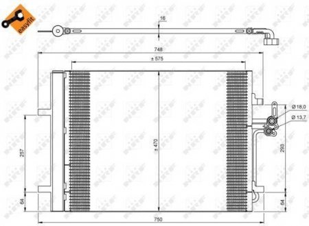 Радіатор кондиціонера NRF 35850