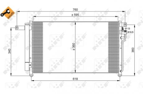 Конденсер кондіционера (Nissens) NRF 35851