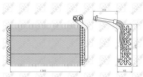 Випарник кондиціонера NRF 36136