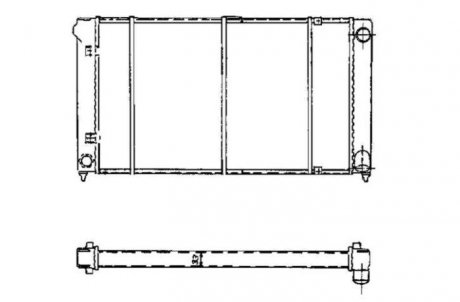 Радіатор охолодження двигуна (вир-во Nissens) NRF 503003