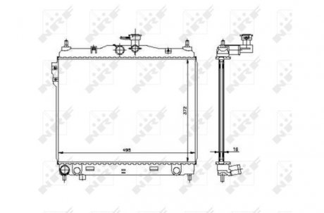 Радіатор охолодження двигуна NRF 53361 (фото 1)