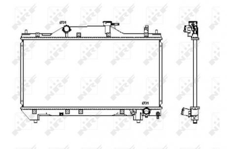 Радіатор охолодження двигуна (вир-во Nissens) NRF 53380