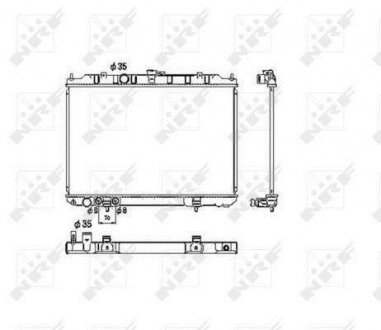 Радіатор охолодження двигуна NRF 53453