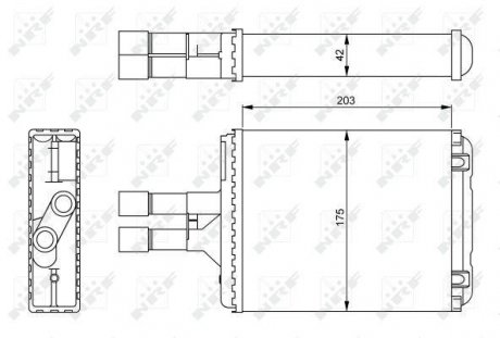 Радіатор обігріву салона NRF 54242