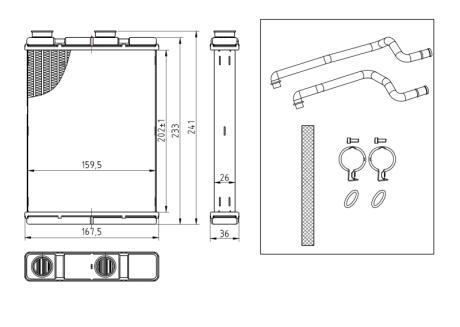 Радіатор пічки NRF 54434
