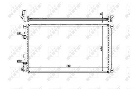 Радіатор охолодження двигуна (Nissens) NRF 58321