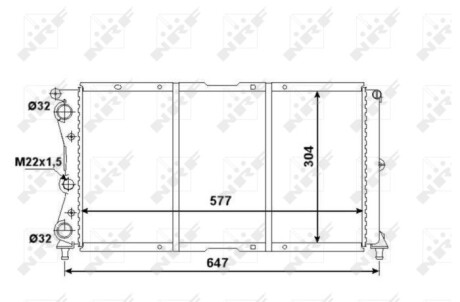 Радіатор охолоджування NRF 58955 (фото 1)