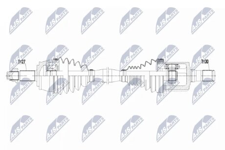 Піввісь переднього моста NTY NPWCH042