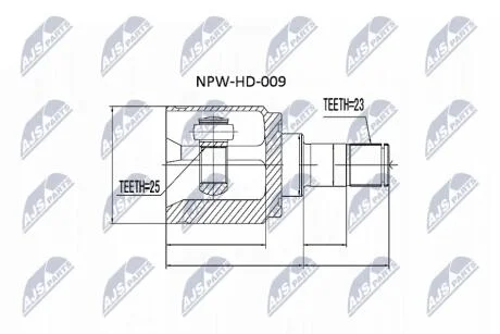 Шрус піввісі NTY NPWHD009