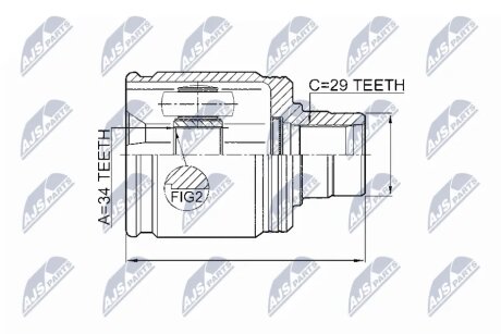 Шарнір рівних кутових швидкостей (шркш) NTY NPWHD017
