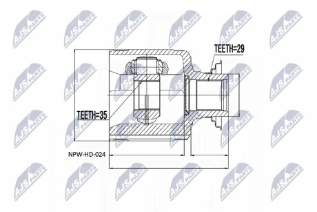 Шрус піввісі NTY NPWHD024